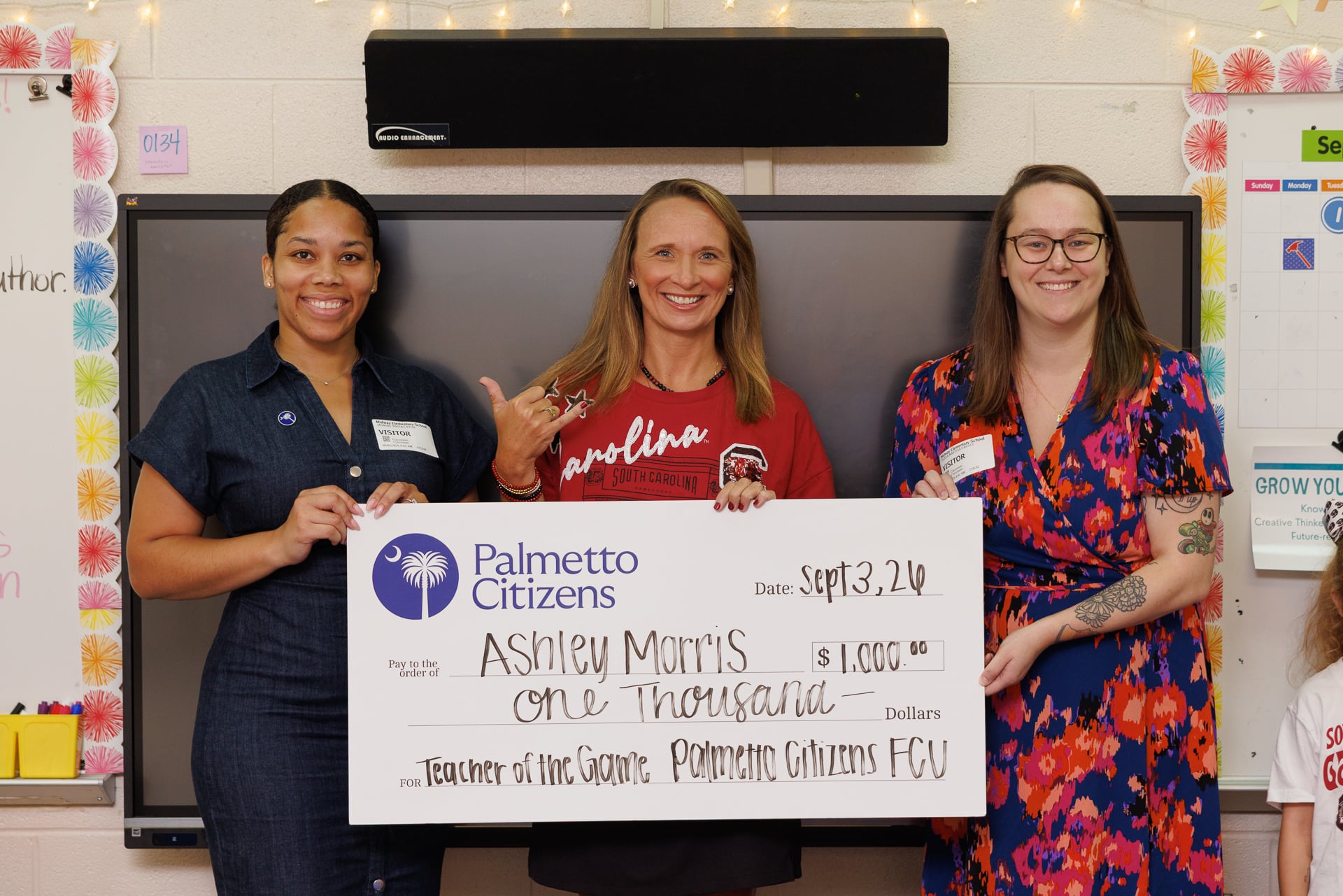 Ashley Morris, Midway Elementary School, 2026 Palmetto Citizens Teacher of the Game